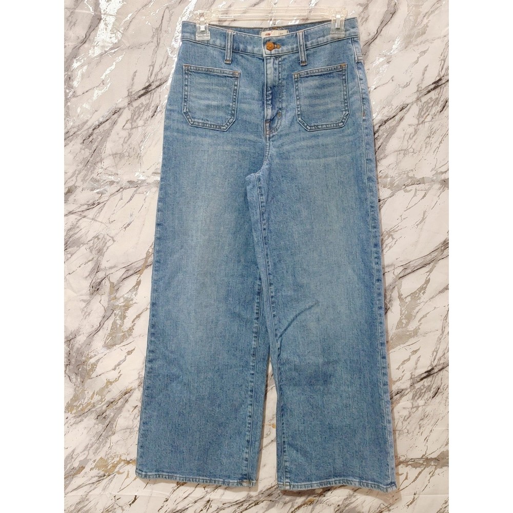 Madewell wide leg crop light wash denim Jeans size 26 long